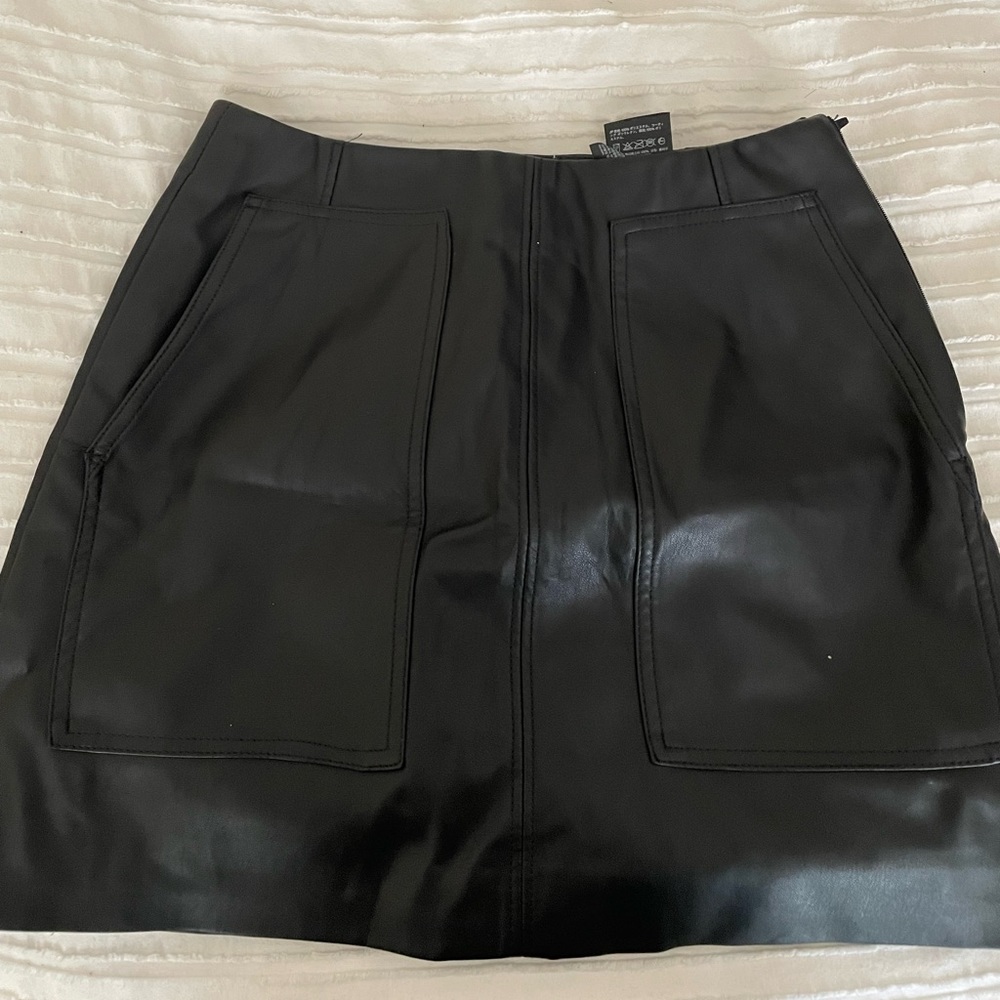 H&M leather skirt, size 6,
